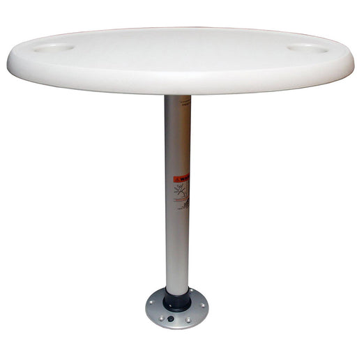 Springfield White Oval Table Package  18 x 30 Threadlock 1690106