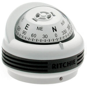 Ritchie TR-33W Trek Compass - Bracket Mount - White