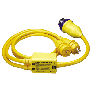 Charles Smart &quot;Y&quot; Adapter - Yellow - 50amp To 2 30amp 125v