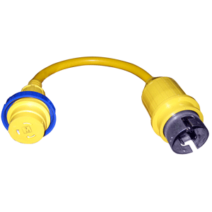 Charles 30 Amp to 50 Amp, 125V Straight Adapter - Yellow