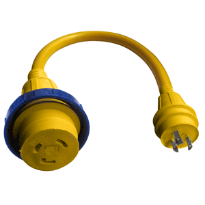Charles 50 Amp to 30 Amp, 125V Straight Adapter - Yellow