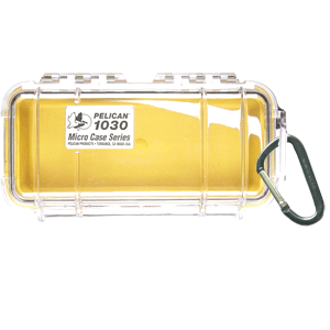 Pelican 1030 Micro Case w/Clear Lid - Yellow