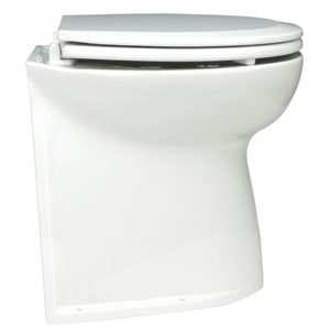 Jabsco Deluxe Flush Electric Toilet - Raw Water - Vertical Back