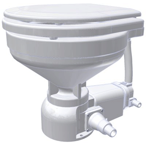 Raritan Sea Era Marine Size Electric Toilet - Fresh Water Solenoid - Straight & 90 Degree Discharge - 12V