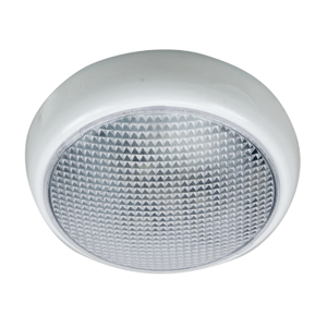 Perko Round Surface Mount LED Dome Light - White Powder Coat - w/o Switch