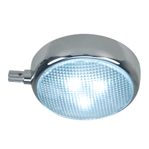 Perko Round Surface Mount LED Dome Light w/Adjustable Dimmer - Chrome Plated