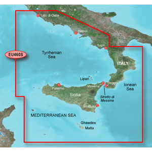 Garmin Bluechart G2 - HEU460S - Sicily To Lido Di Ostia - Data Card