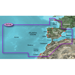 Garmin Bluechart G2 - HEU714L - Iberian Peninsula Azores & Canaries - Data Card