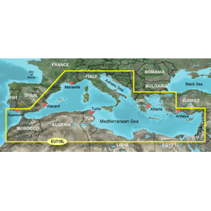 Garmin Bluechart G2 - HEU718L - Mediterranean Sea - Data Card