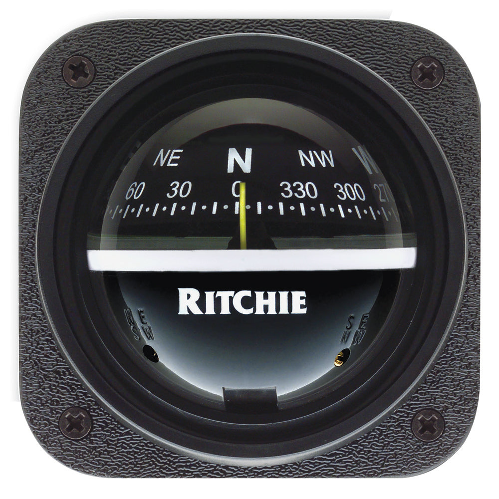 Ritchie V-537 Explorer Compass - Bulkhead Mount - Black Dial [V-537]