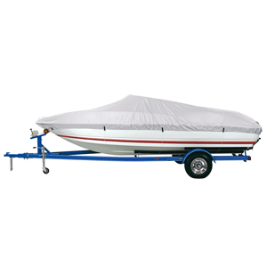 Dallas Manufacturing Co. Reflective Polyester Boat Cover AA - Fits 12'-14' V-Hull Fishing Boats - Beam Width to 68&quot;