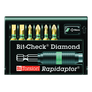 Wera Rapidaptor Bit Holder w/6 Piece Diamond Bit Set