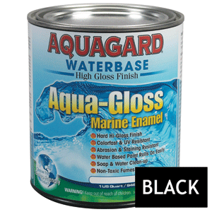 Aquagard Aqua Gloss Waterbased Enamel - 1Qt - Black