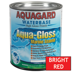 Aquagard Aqua Gloss Waterbased Enamel - 1Qt - Bright Red