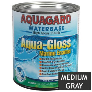 Aquagard Aqua Gloss Waterbased Enamel - 1Qt - Medium Grey