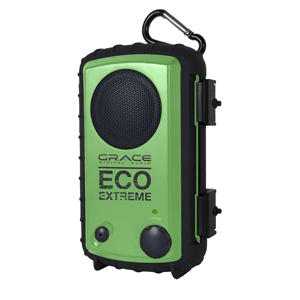 Grace Digital Eco Extreme Waterproof MP3 Speaker Case Green — CE