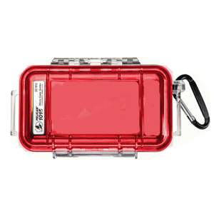 Pelican 1015 Micro Case w/Clear Lid - Red