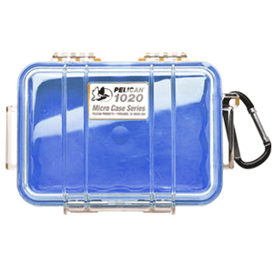 Pelican 1020 Micro Case w/Clear Lid - Blue