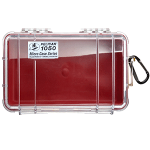 Pelican 1050 Micro Case w/Clear Lid - Red