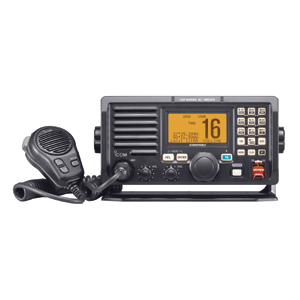 Icom M604A VHF Radio w/Hailer & RX Repeat Fog Horn - Black