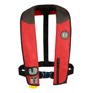Mustang Deluxe Adult Inflatable - Automatic w/Harness - Universal - Red/Black/Carbon