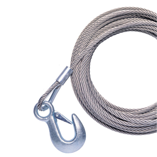 Powerwinch 20' x 7/32" Replacement Galvanized Cable w/Hook f/215, 315 & T1650 [P7188500AJ]