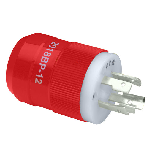 Marinco 2018BP-12 Locking Charger Plug (Male) - Red [2018BP-12]
