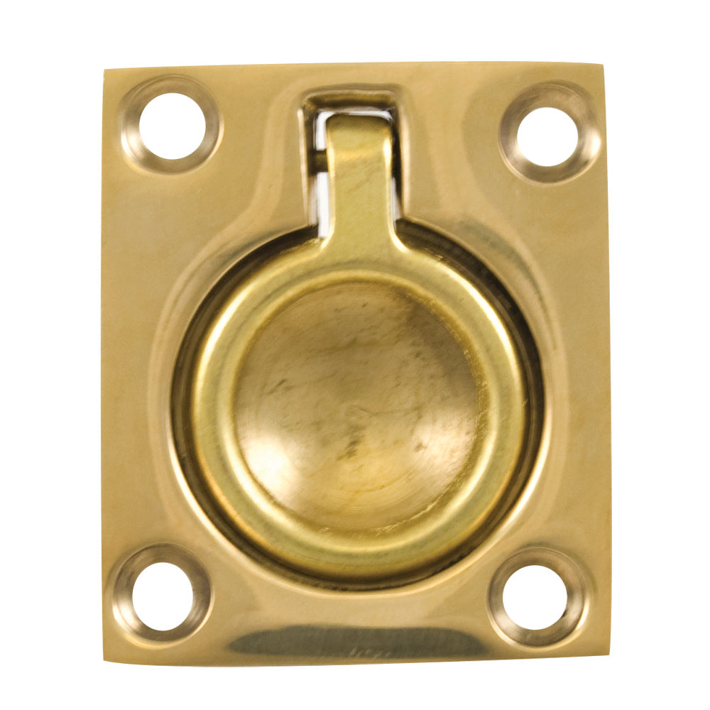 Whitecap Flush Pull Ring - Polished Brass - 1-1/2" x 1-3/4" [S-3360BC]