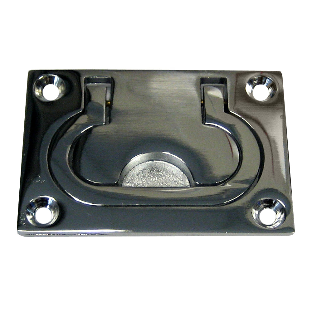 Whitecap Flush Pull Ring - CP/Brass - 3" x 2" [S-3364C]