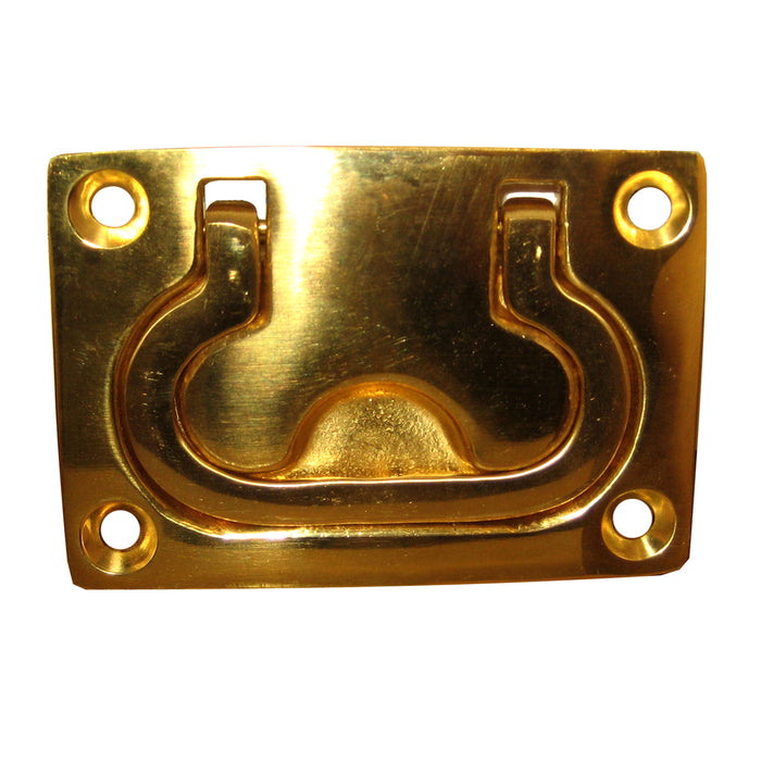 Whitecap Flush Pull Ring - Polished Brass - 3" x 2" [S-3364BC]