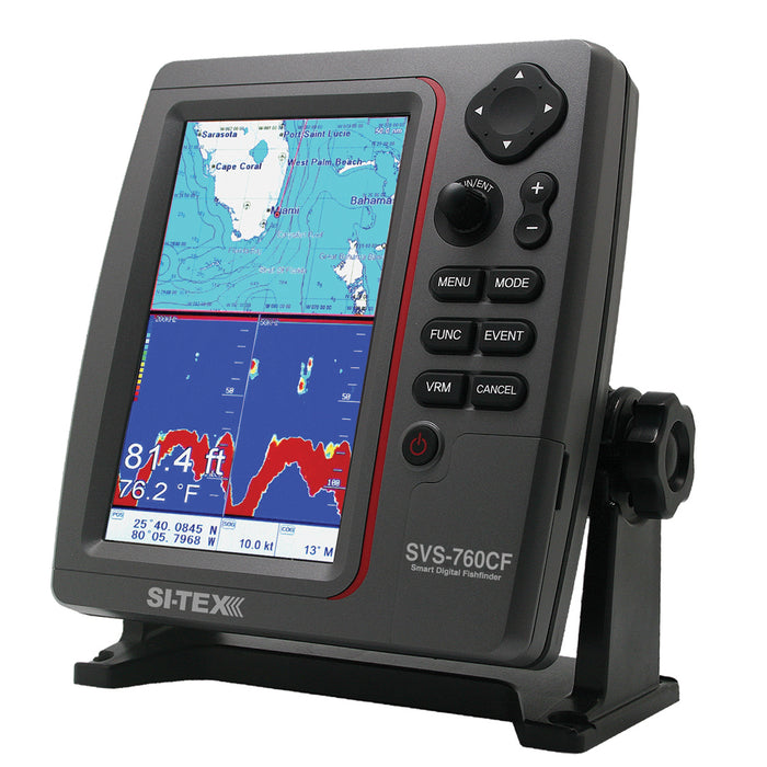 SI-TEX SVS-760CF Dual Frequency Chartplotter/Sounder w/ C-Map 4D Chart [SVS-760CF]