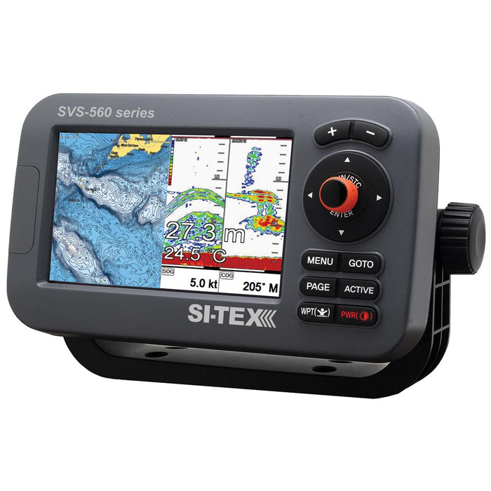 SI-TEX SVS-560CF Chartplotter - 5" Color Screen w/Internal GPS & Navionics+ Flexible Coverage [SVS-560CF]