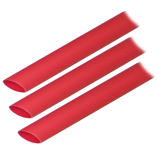 Ancor Adhesive Lined Heat Shrink Tubing (ALT) - 1/2" x 3" - 3-Pack - Red [305603]