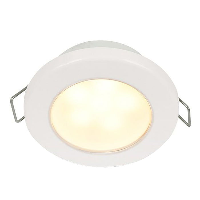 Hella Marine EuroLED 75 3" Round Spring Mount Down Light - Warm White LED - White Plastic Rim - 24V [958109611]