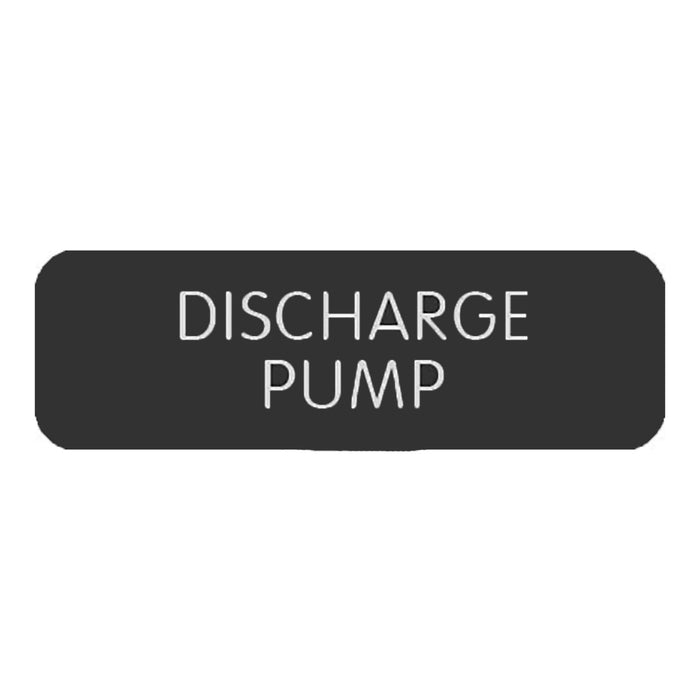 Blue SeaLarge Format Label - "Discharge Pump" [8063-0137]