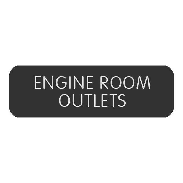 Blue SeaLarge Format Label - "Engine Room Outlets" [8063-0156]