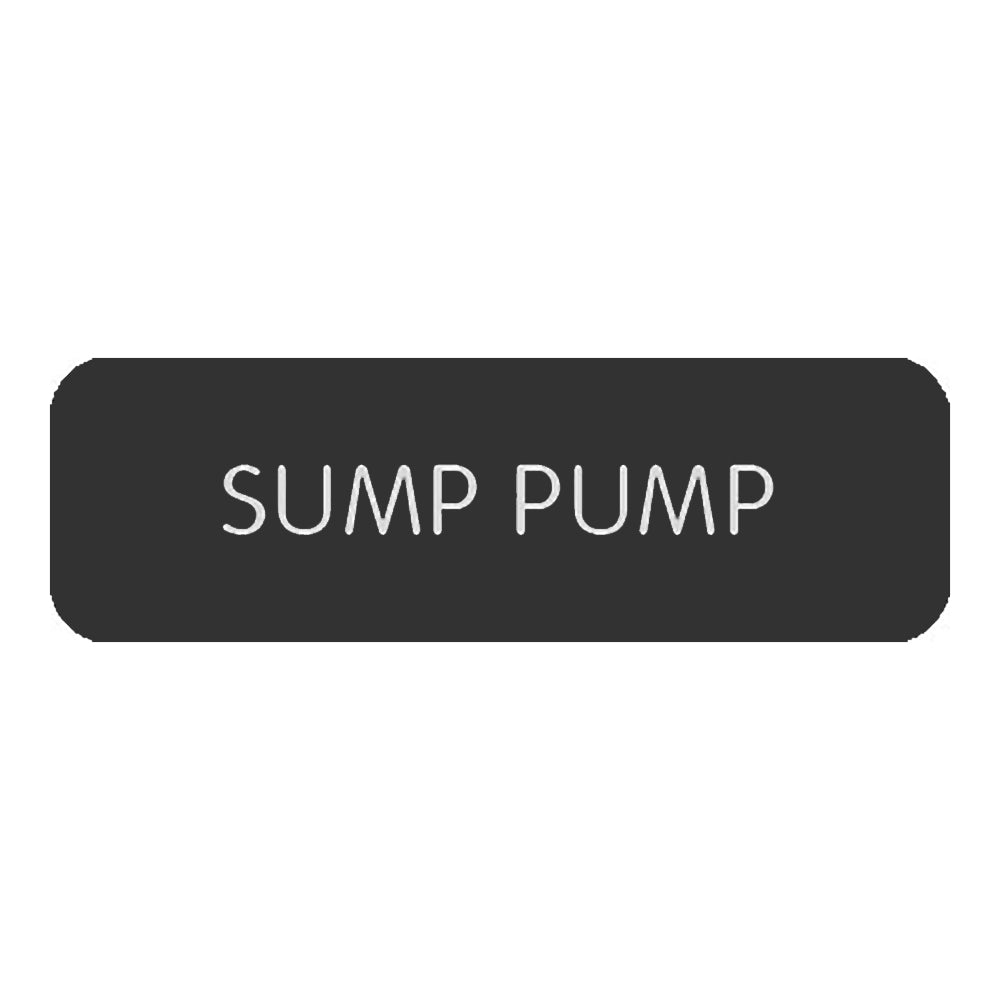Blue SeaLarge Format Label - "Sump Pump" [8063-0410]