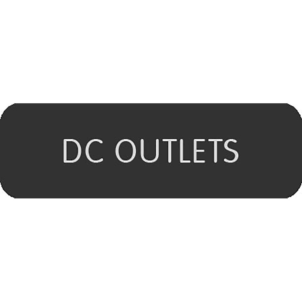 Blue Sea Large Format Label - "DC Outlets" [8063-0120]