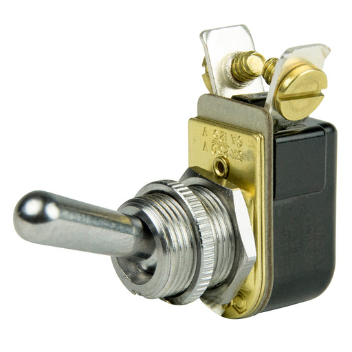 BEP SPST Chrome Plated Toggle Switch - 11/16" Handle - OFF/ON [1002021]