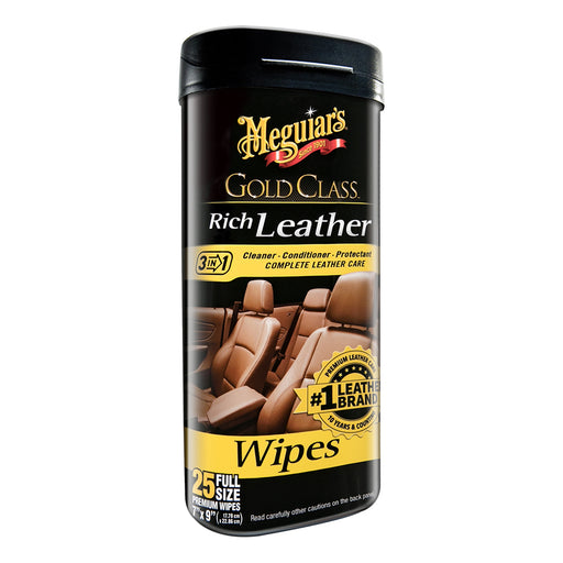 Meguiars Gold Class Rich Leather Cleaner  Conditioner Wipes *Case of 6* [G10900CASE]