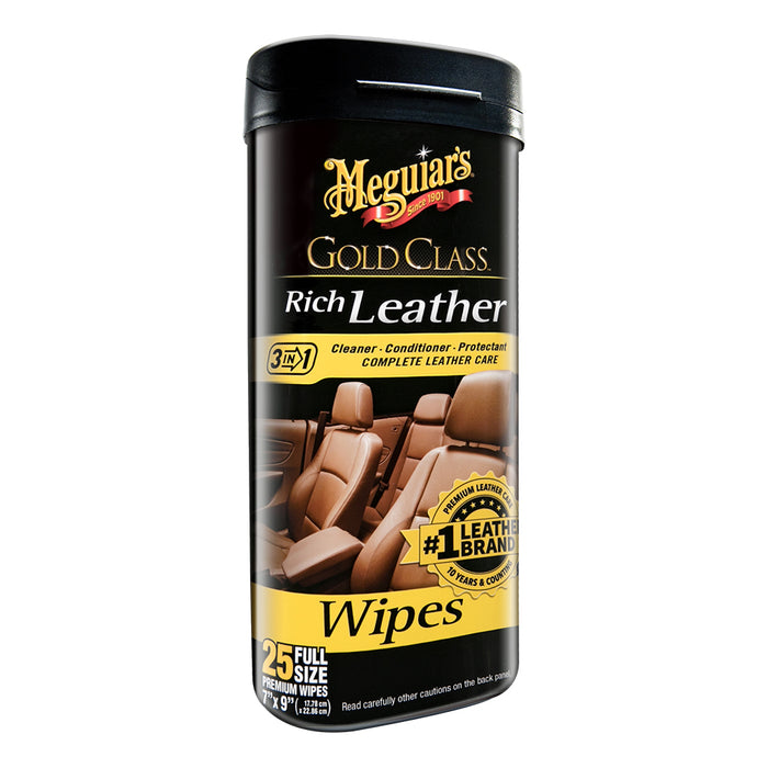 Meguiars Gold Class Rich Leather Cleaner  Conditioner Wipes *Case of 6* [G10900CASE]