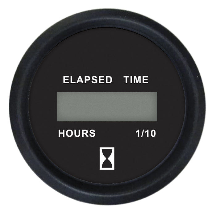 Faria Euro Black 2" Digital Hourmeter Gauge [12835]