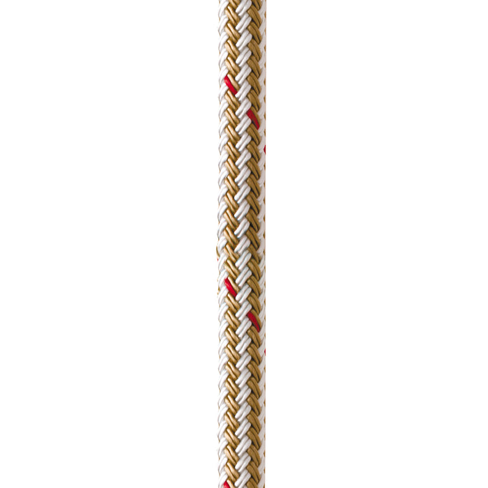 New England Ropes 1/2" Double Braid Dock Line - White/Gold w/Tracer - 25 [C5059-16-00025]