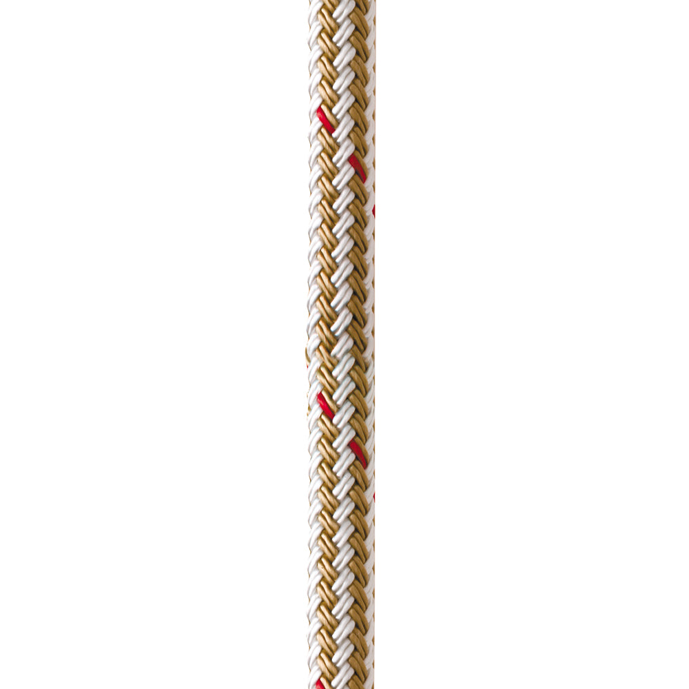 New England Ropes 5/8" Double Braid Dock Line - White/Gold w/Tracer - 25 [C5059-20-00025]