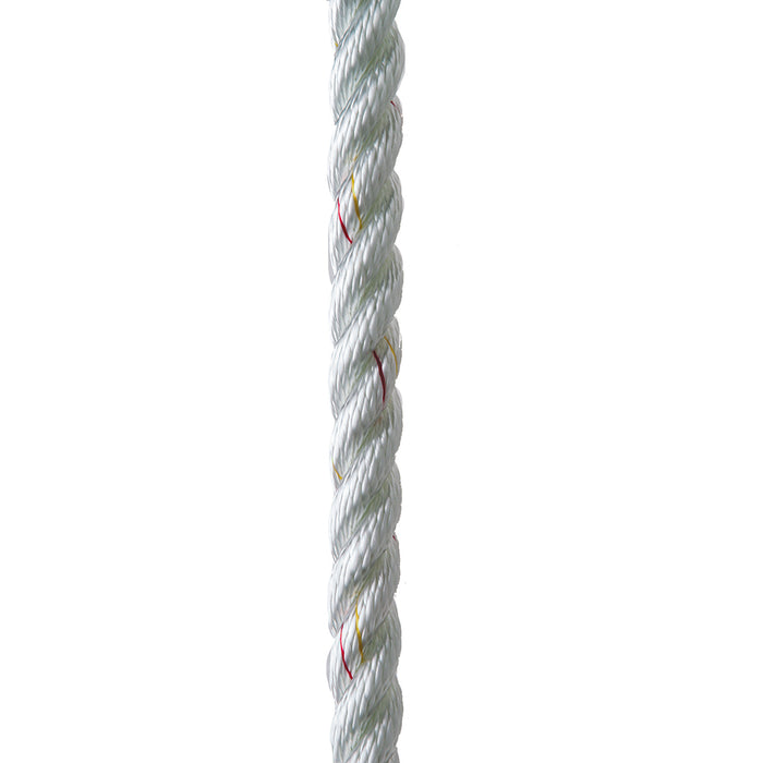 New England Ropes 5/8"Premium 3-Strand Dock Line - White w/Tracer - 25 [C6050-20-00025]