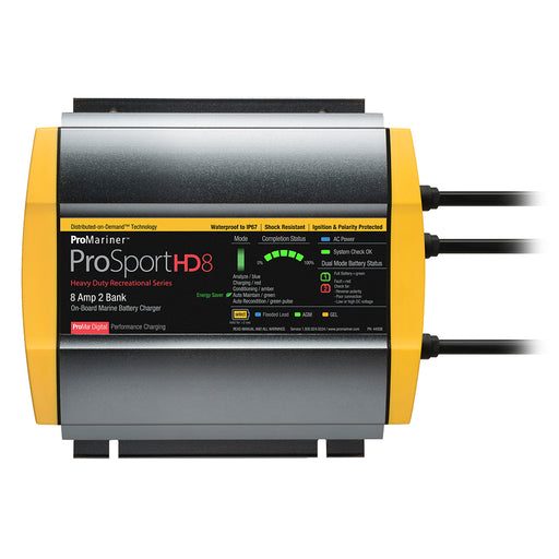 ProMariner ProSportHD 8 Gen 4 - 8 Amp - 2 Bank Battery Charger [44008]