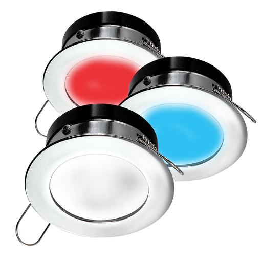 i2Systems Apeiron A1120 Spring Mount Light - Round - Red, Warm White  Blue - Polished Chrome [A1120Z-11HCE]