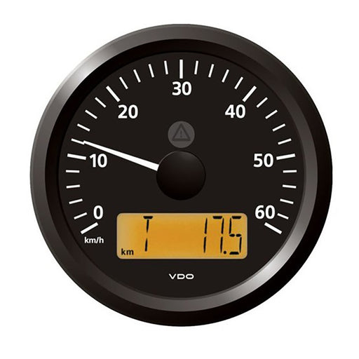 Veratron 3-3/8" (85 mm) ViewLine Speedometer - 0 to 60 KMH - 12/24V - Black Dial  Triangular Bezel [A2C59512367]