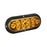 Wesbar LED Waterproof 6" Oval Surface Flange Mount Tail Light - Amber w/Black Flange Base [40-767758]
