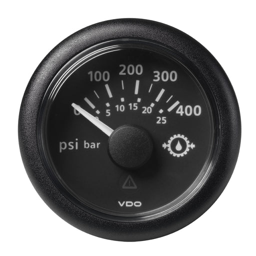 Veratron 2-1/16" (52mm) ViewLine Transmission Oil Pressure 400 PSI/25 Bar - Black Dial  Round Bezel [A2C59514145]